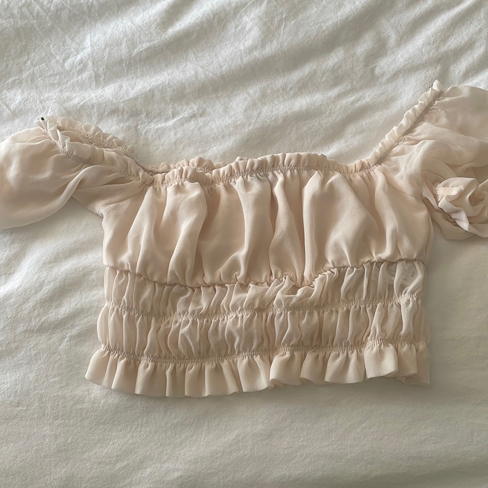 Forever 21 off the shoulder chiffon top